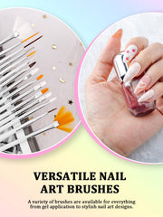YOOVR Pinceaux-art-ongles-multi-tailles : maîtrise lignes et dégradés variés.
