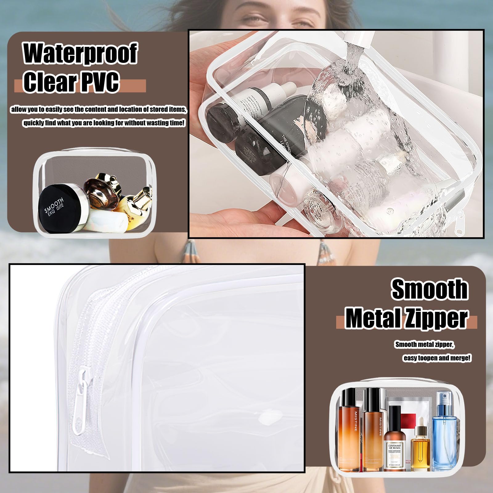 YOQIVEXU organisateur voyage transparent étanche garde l'ordre dans la valise.