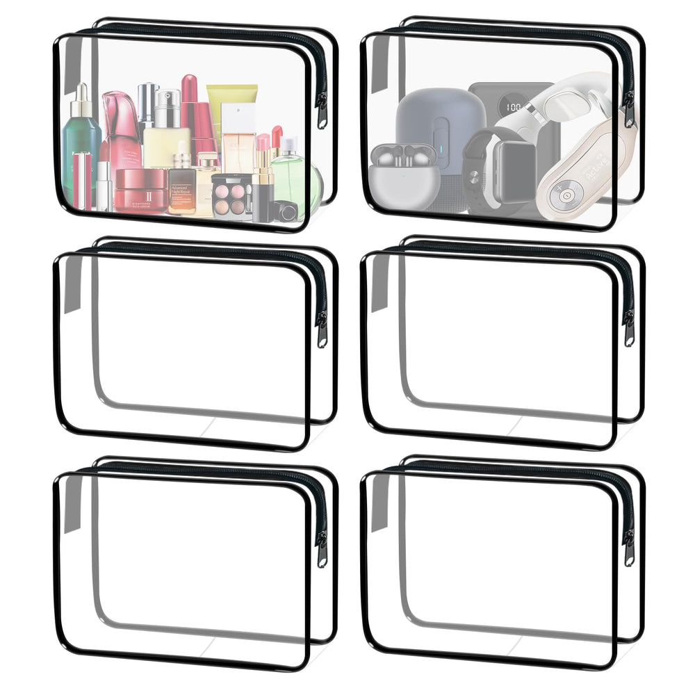 YOQIVEXU sac maquillage transparent ensemble, rangement pratique et visible pour voyage