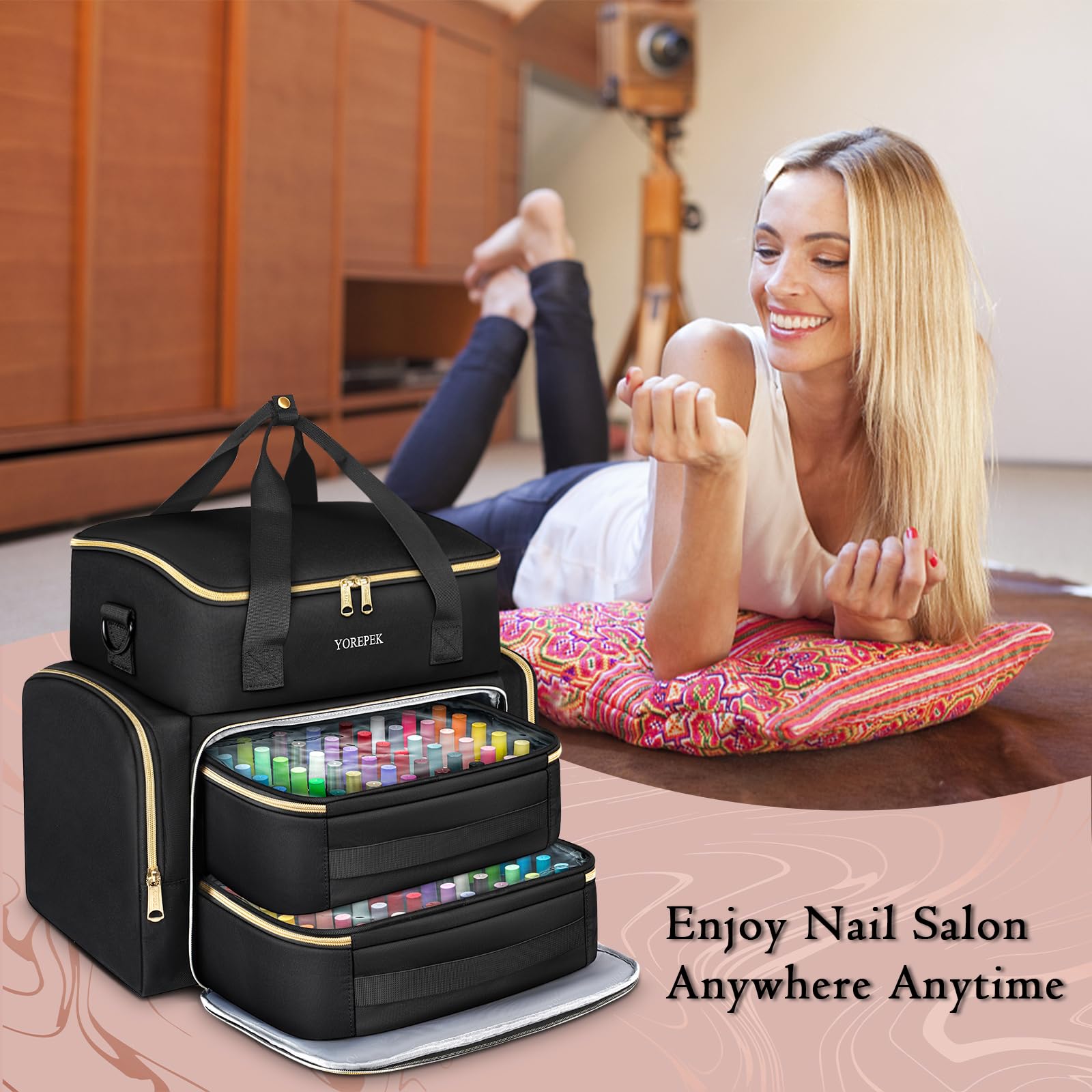 YOREPEK étui pratique à la maison et en salon, facile à transporter.