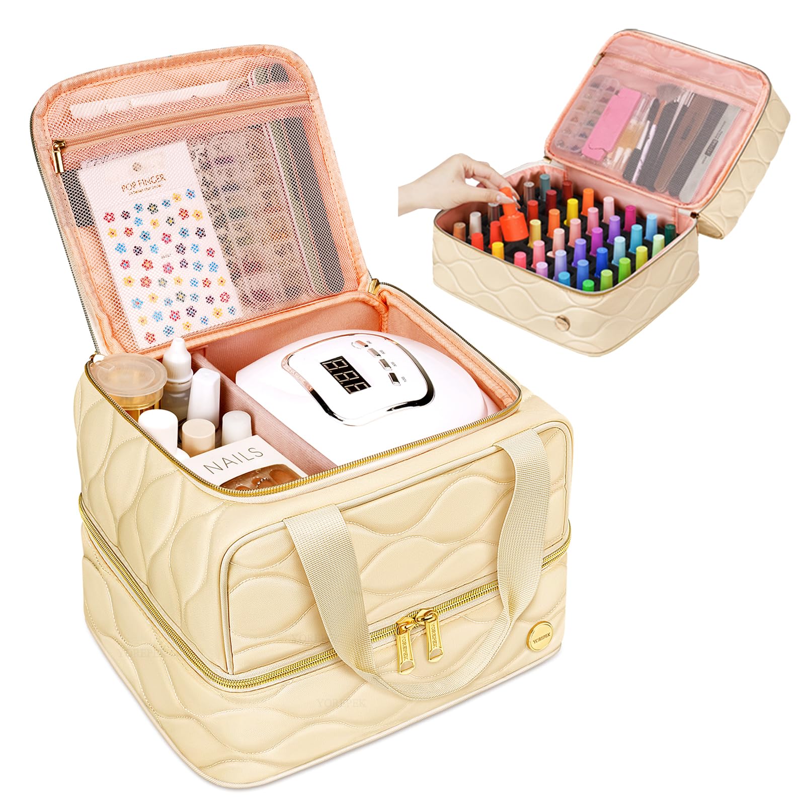 Organiseur YOREPEK pour vernis avec 42 emplacements et rangement stable.