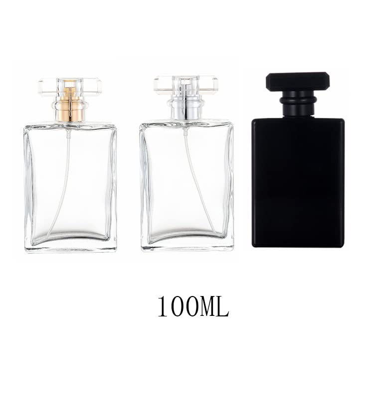 Ensemble de deux bouteilles verre YORROR 100 ml, transparentes et rechargeables