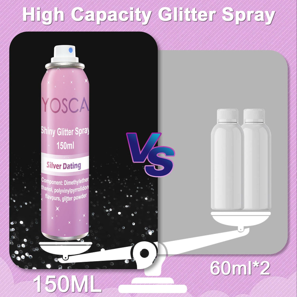 Yosca brume paillettes, application corps, brillance légère et rapide