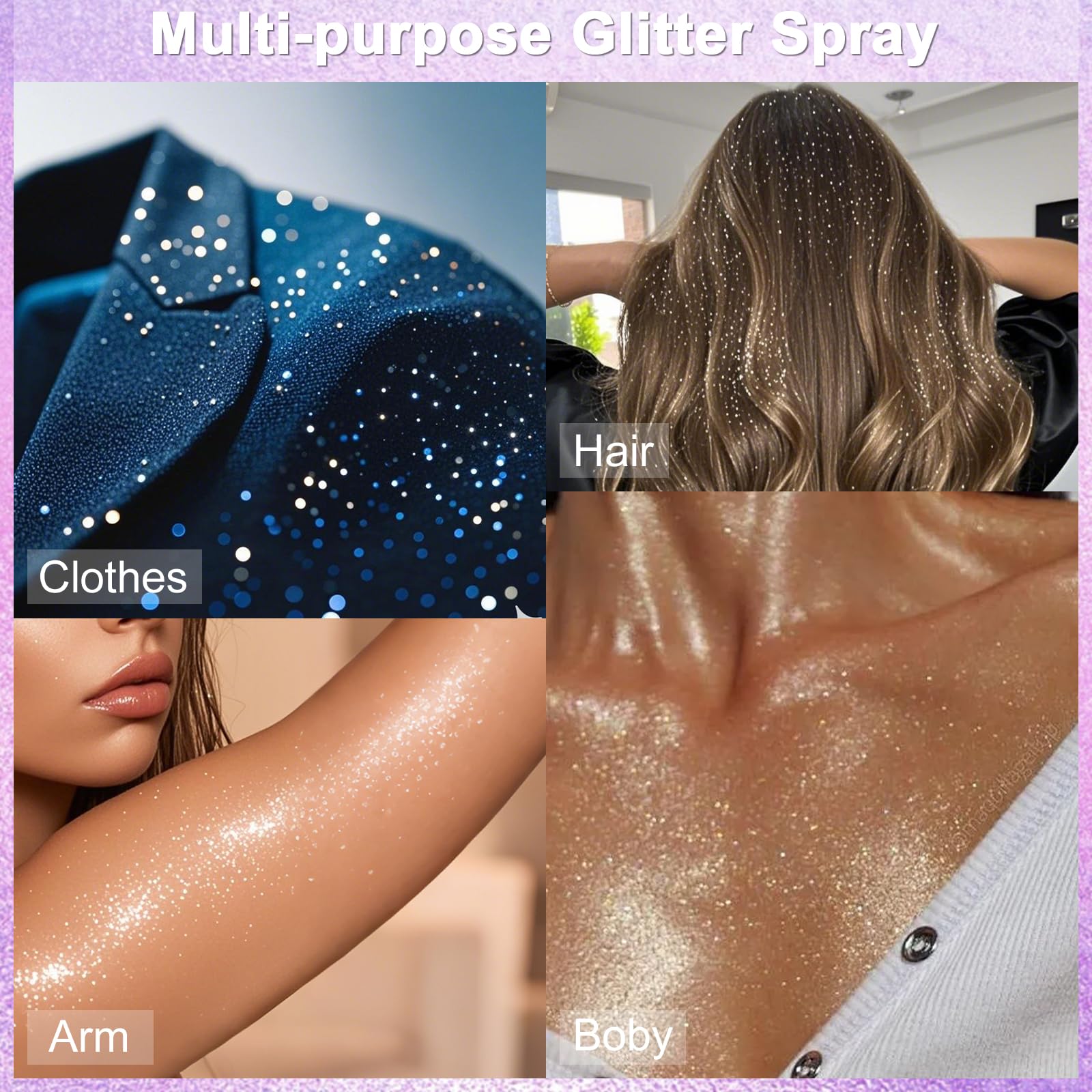 Yosca brume paillettes, application vêtements, éclat festif durable