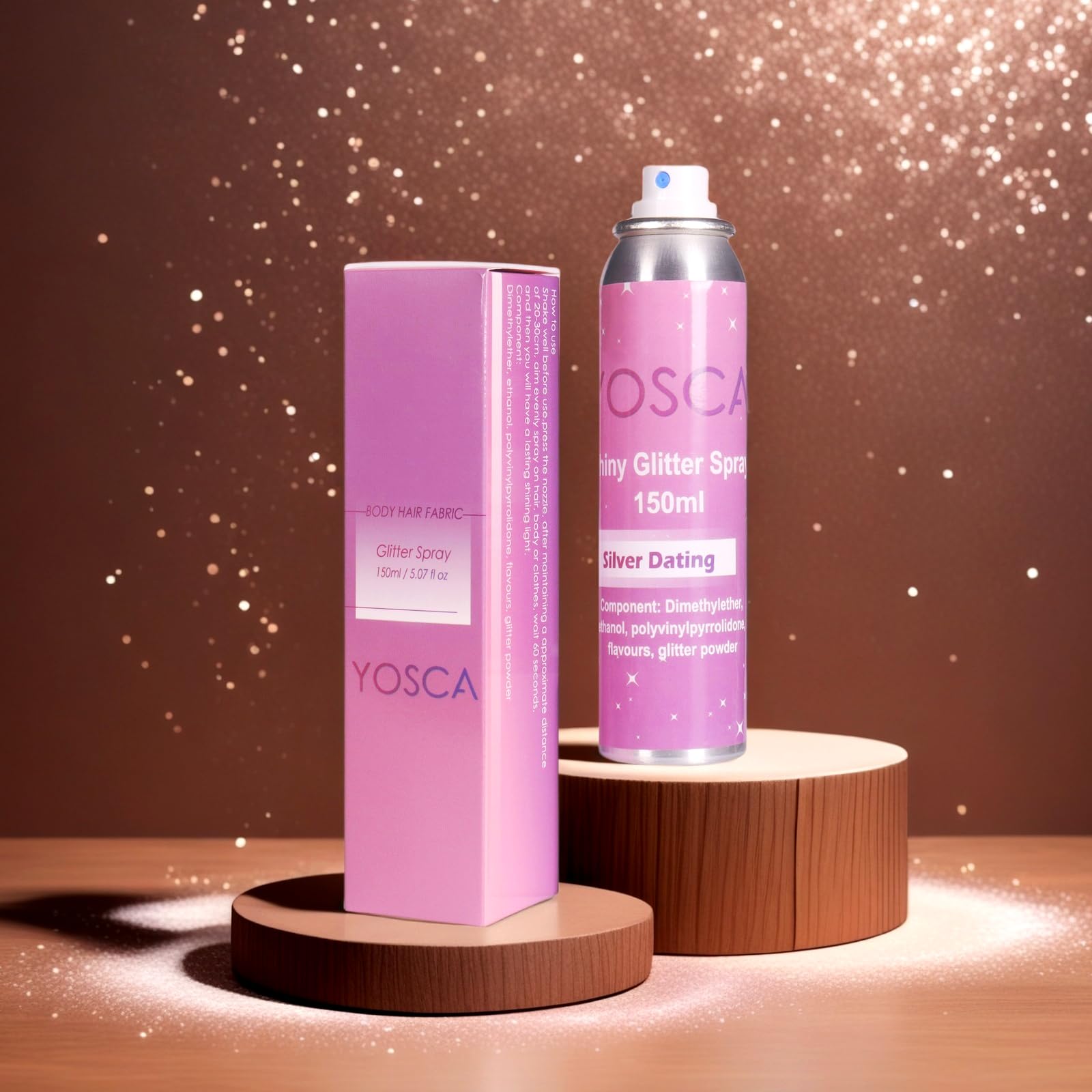 Yosca brume paillettes, nettoyage facile, usage intérieur et extérieur