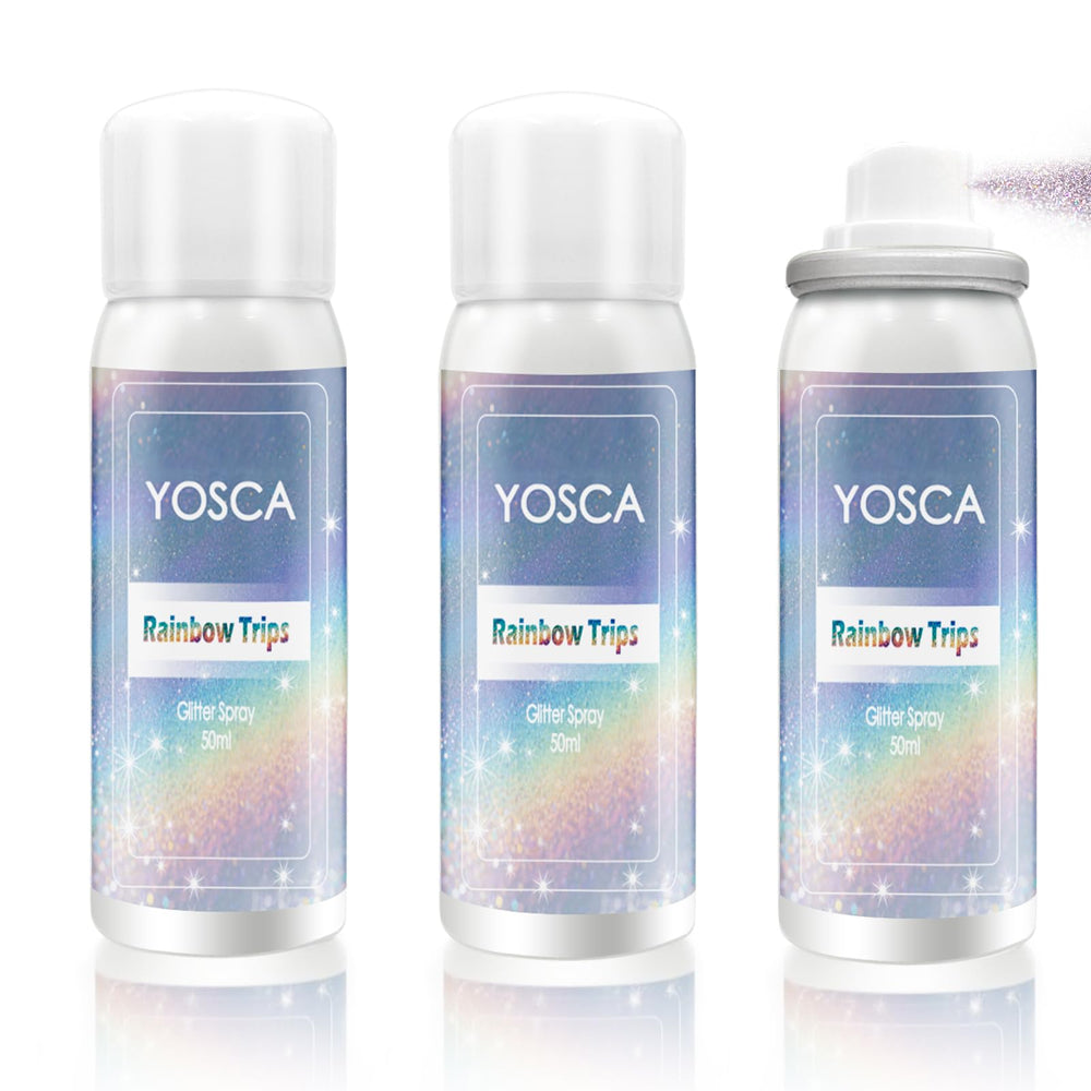 Yosca Glitter Bouteille 50ml, brillance portable et rapide à appliquer.