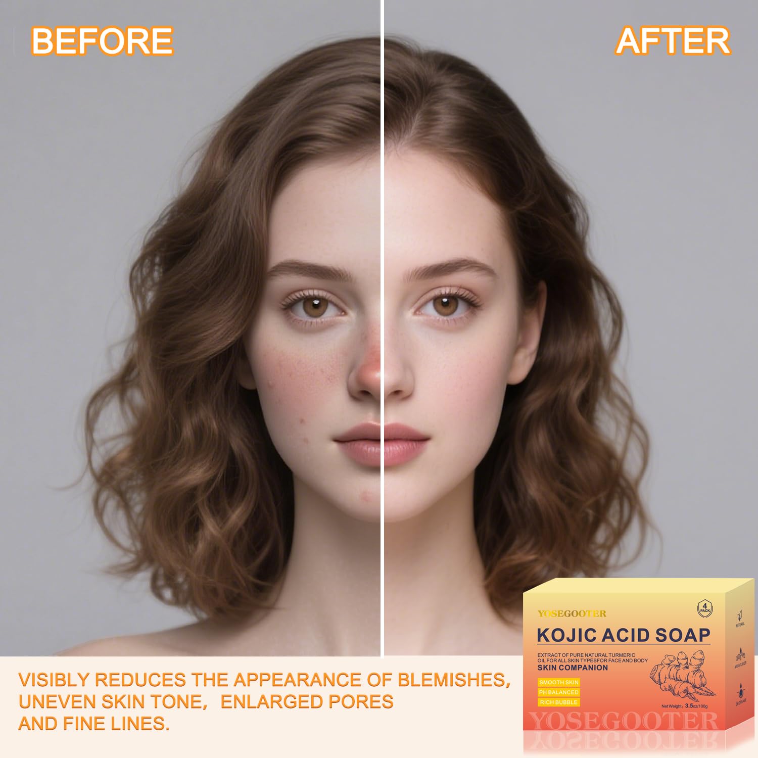 Savon hydratant YOSEGOOTER – acide hyaluronique pour peau hydratée et lumineuse.