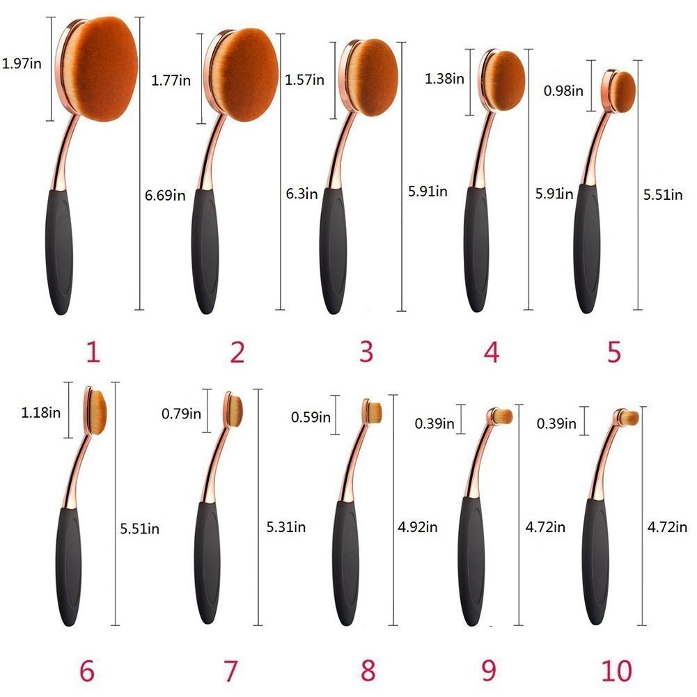 Pinceaux Yoseng application-teint sans trace, fini naturel et uniforme.