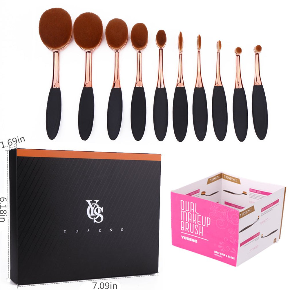 Pinceaux Yoseng correcteur et fond de teint, couvrance homogène sans démarcations.