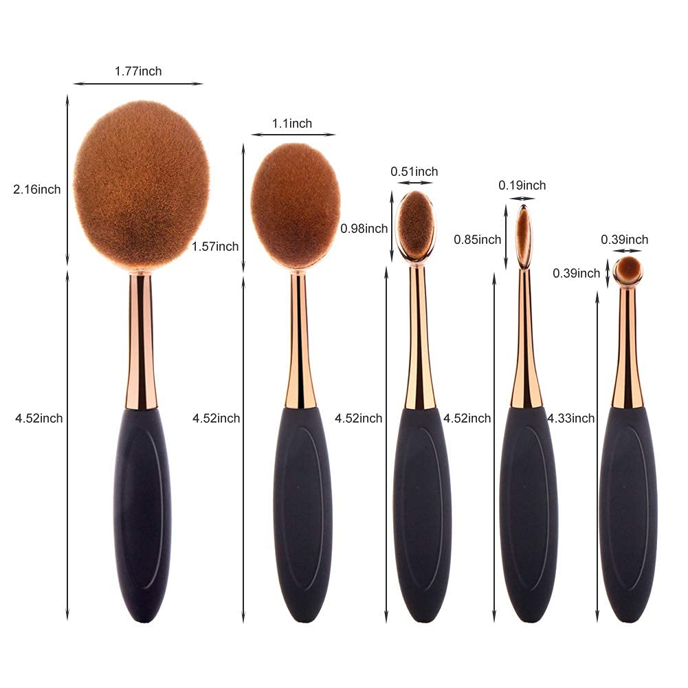 Poils synthétiques Yoseng, densité élevée et douceur idéales pour le fond de teint.