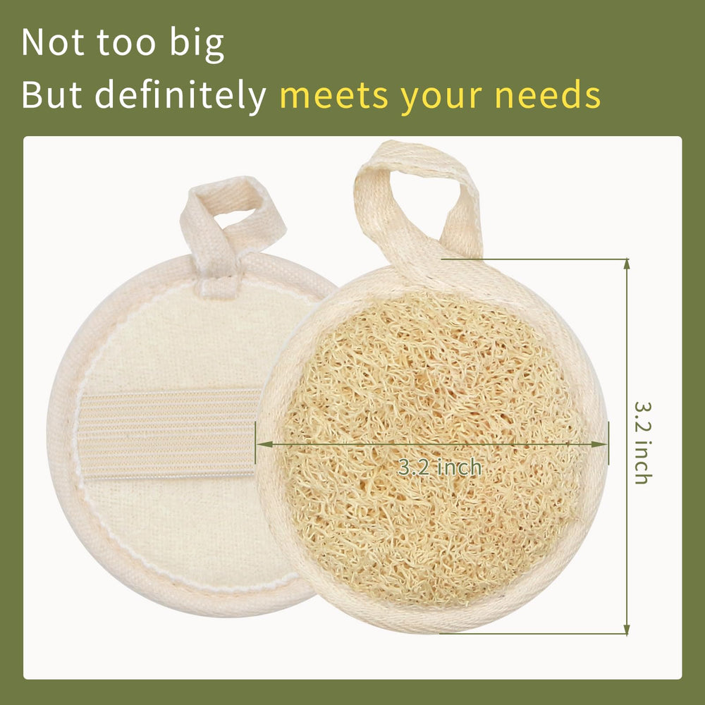 Gommant visage YOTDHUO avec loofah et coton naturel pour exfoliation douce.