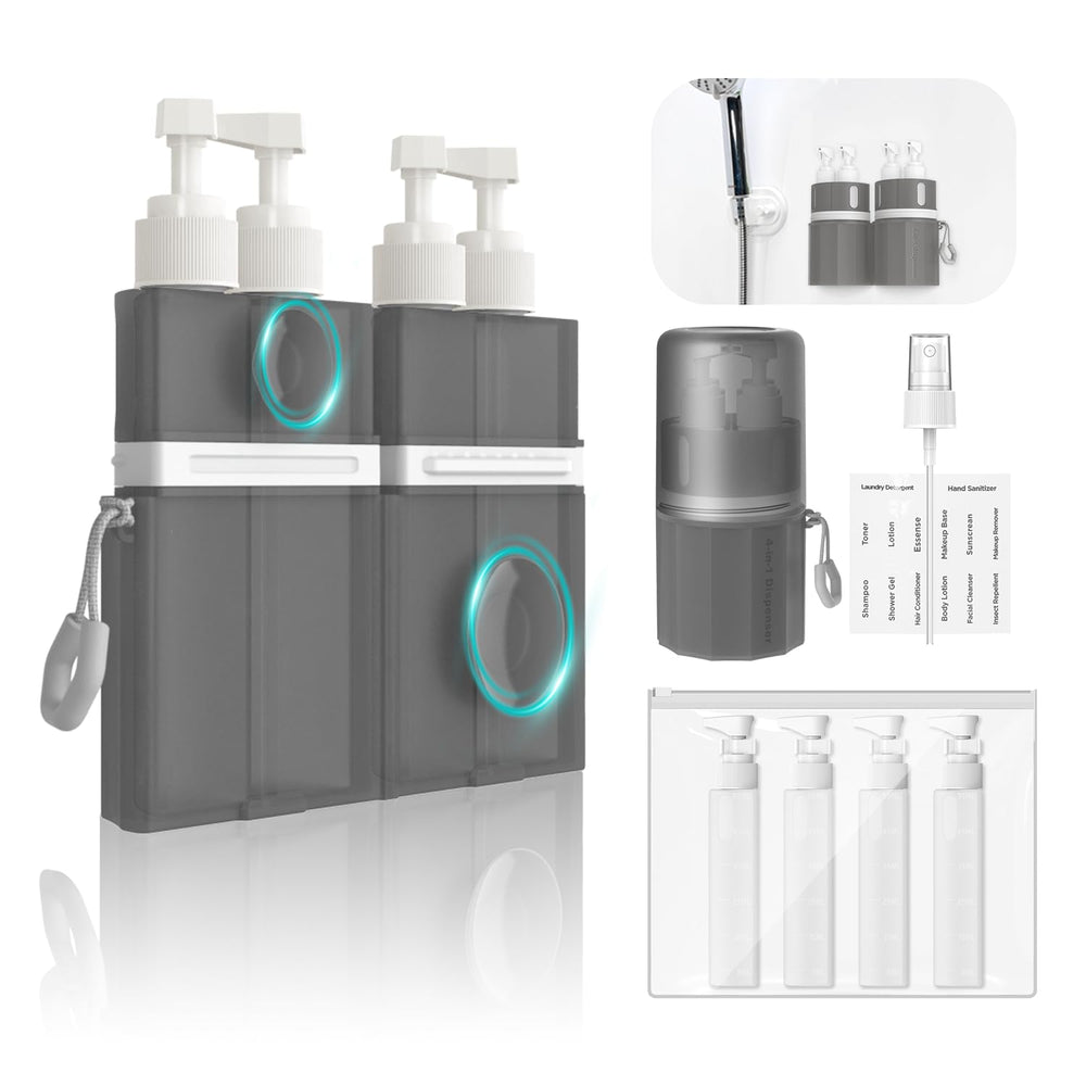 YOTIME ensemble-bouteilles-voyage-4-en-1: pratique et compacte pour les voyages.