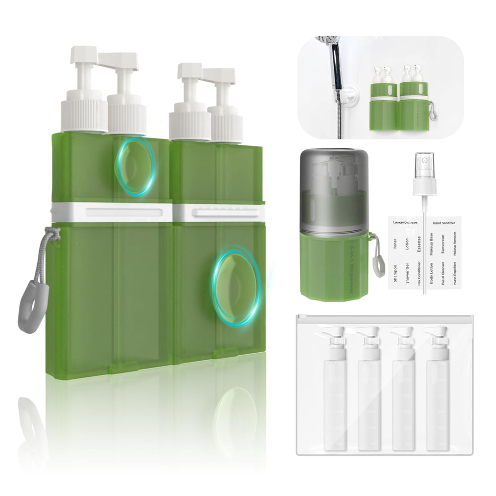 YOTIME ensemble bouteilles voyage 4-en-1, pratique pour organiser vos articles de toilette