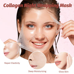 Application du masque collagène avec pinceau silicone YOTOCK.