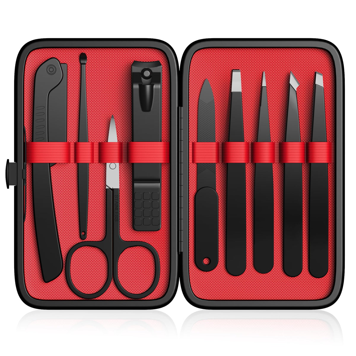 Yougai kit-pinces 9 pièces avec étui cuir, rangement pratique pour la maison.