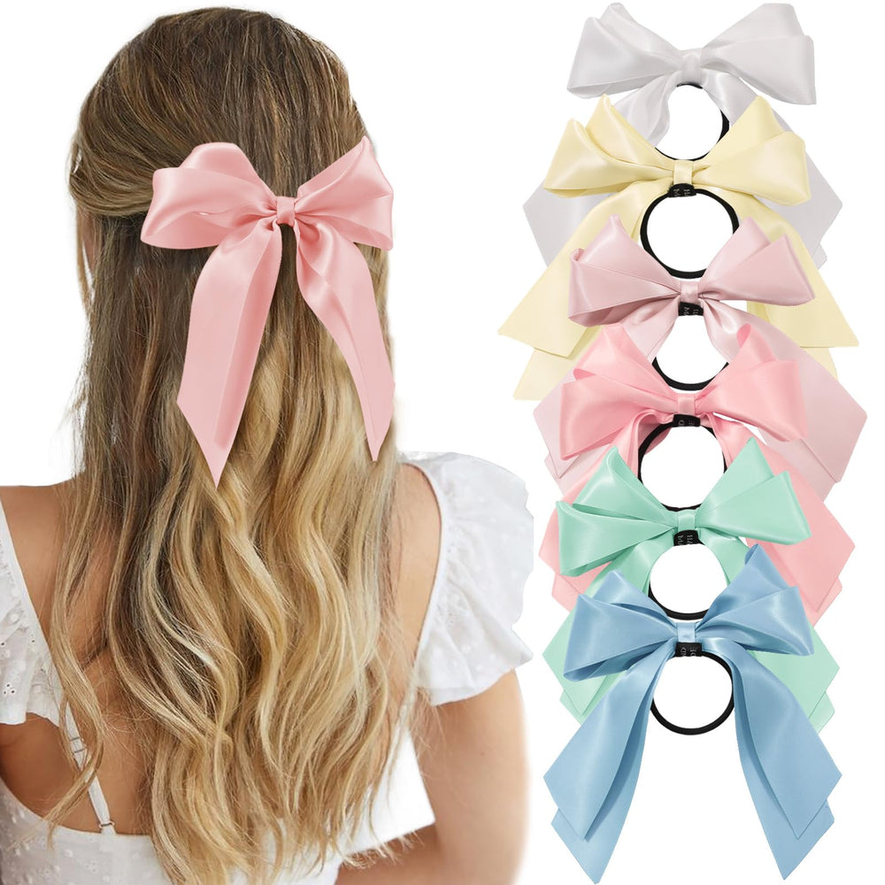 Yougeigy noeuds satin 6 pièces: tenue douce sans tirer.
