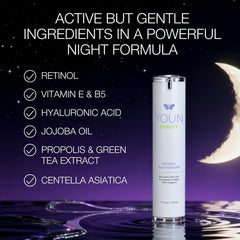 Emballage YOUN Beauty facile à utiliser, sans parabènes ni parfums.