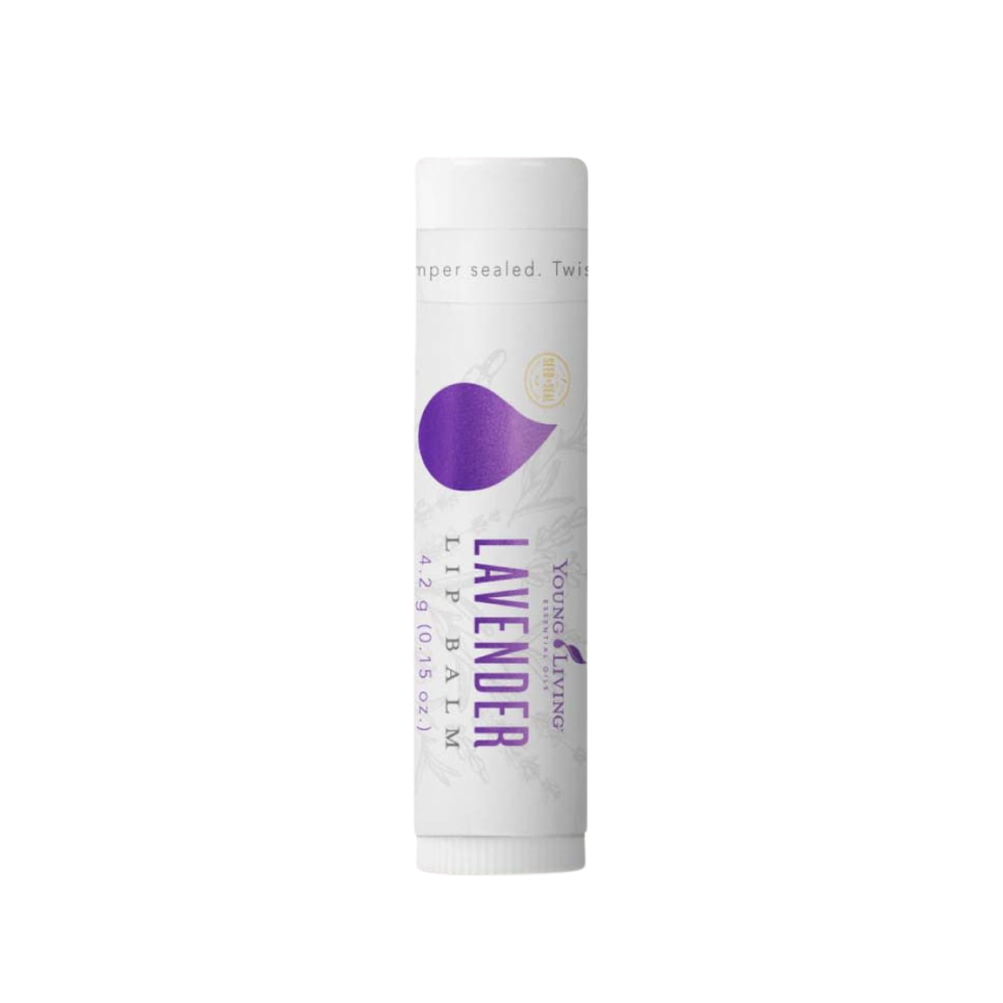 Baume à lèvres Lavande de Young Living, application pratique en déplacement pour hydratation durable.