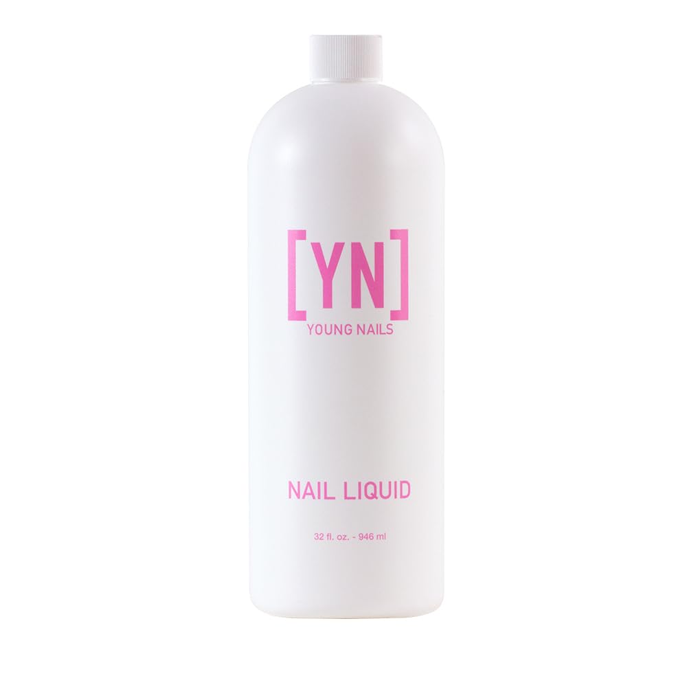 Young Nails monomère liquide pour acrylique, base fiable et dose 32 onces pour une application lisse.