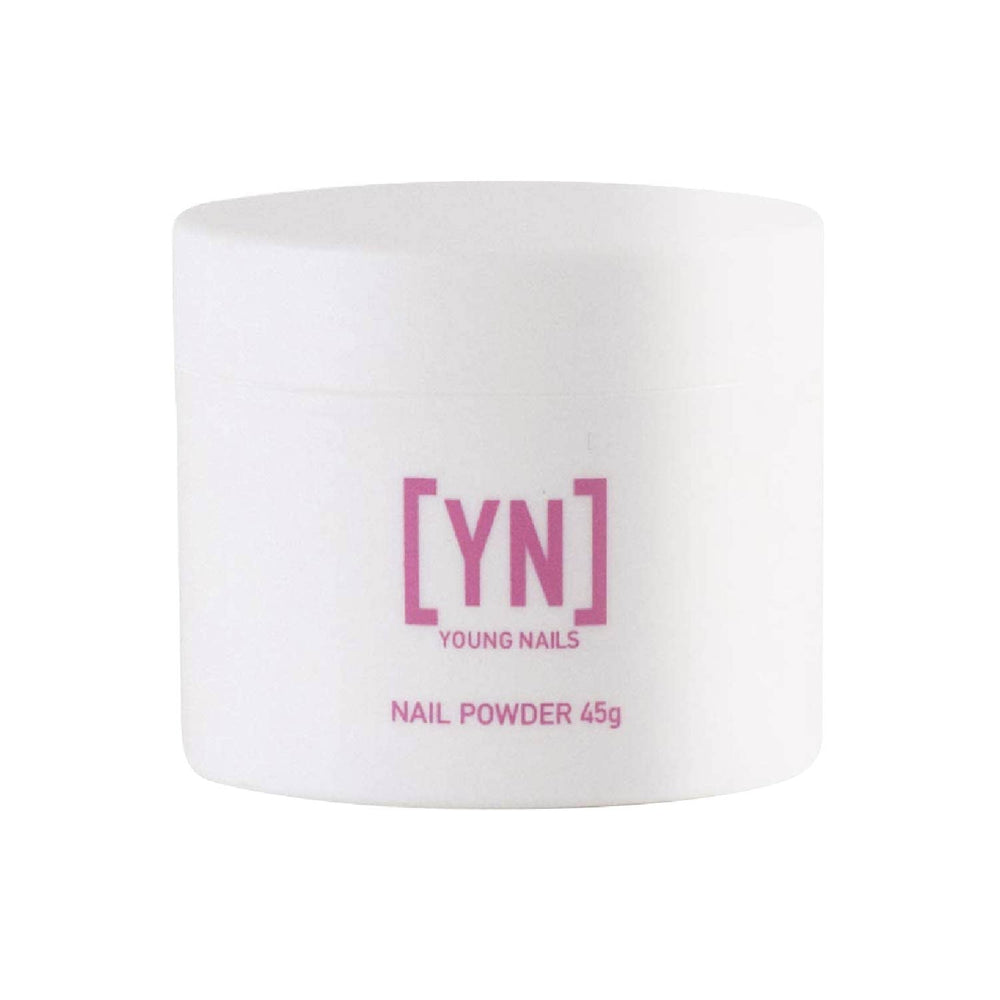 Poudre acrylique Young Nails auto-nivelante rose pour extensions lisses.