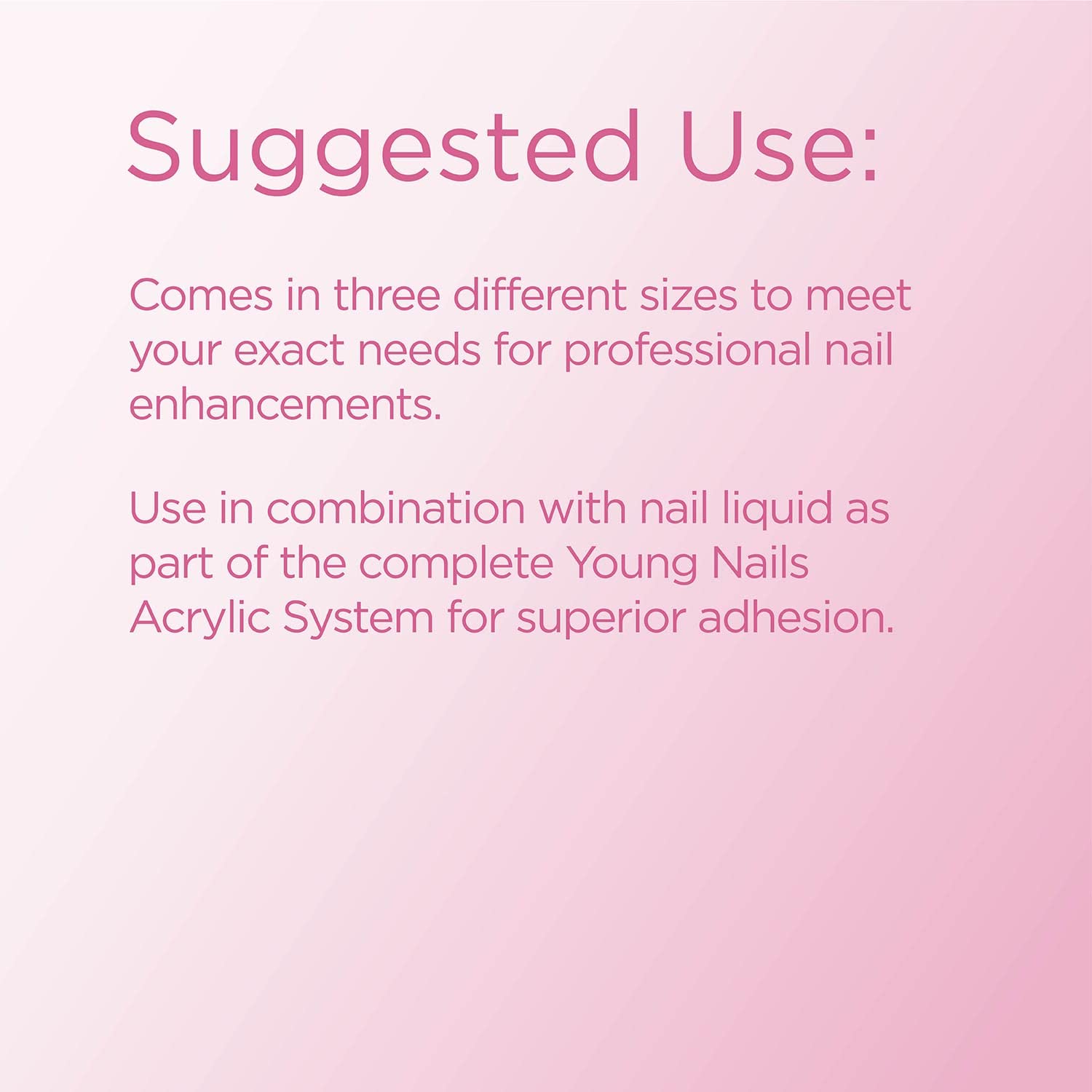 Poudre Core Rose Young Nails pour des extensions naturelles et lumineuses.