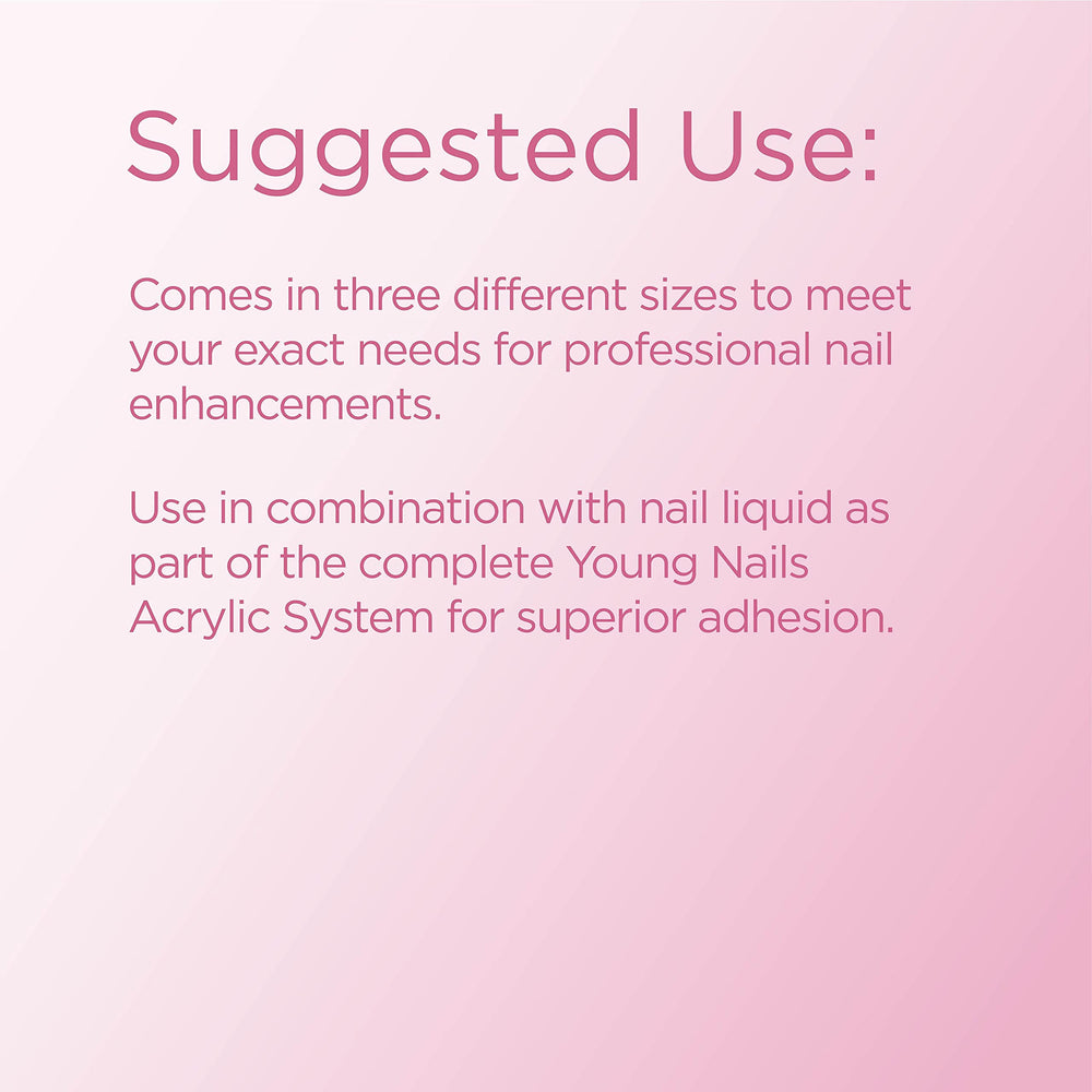 Young Nails Poudre Acrylique Core - Clear, base polyvalente pour designs propres.