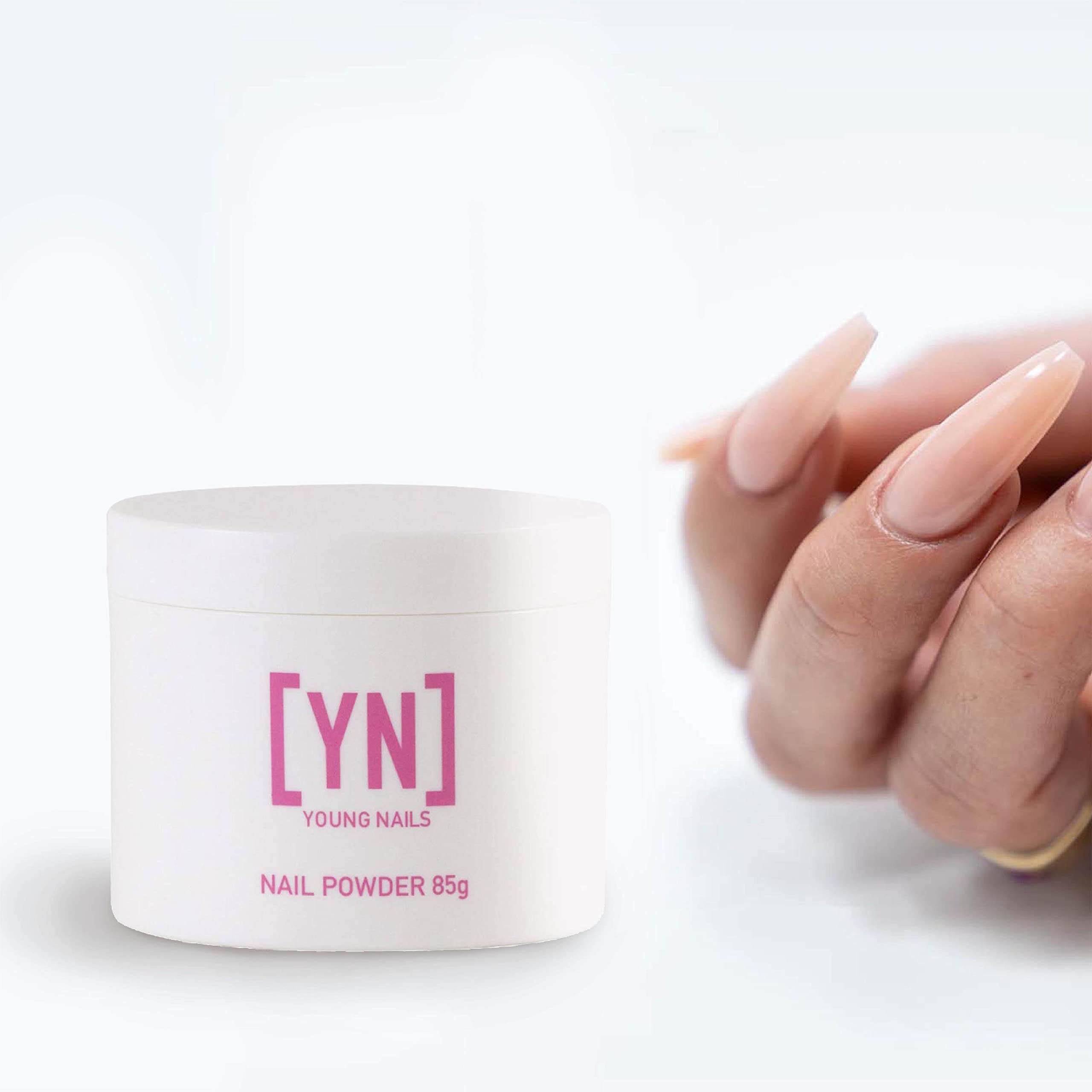 Young Nails Poudre Acrylique Core - White, idéal pour des détails nets et propres.