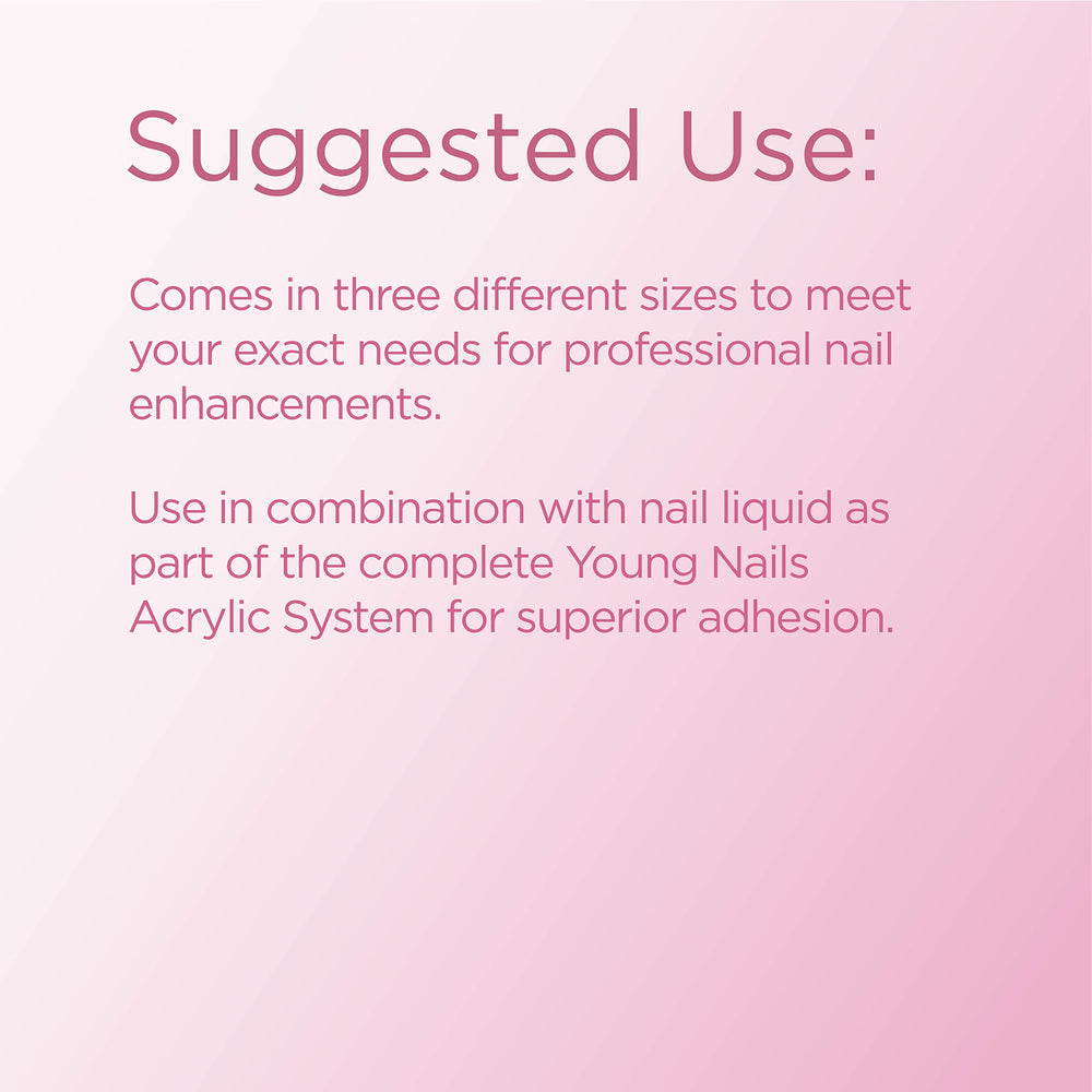 Young Nails Poudre Core Acrylique auto-nivellante pour une application fluide.