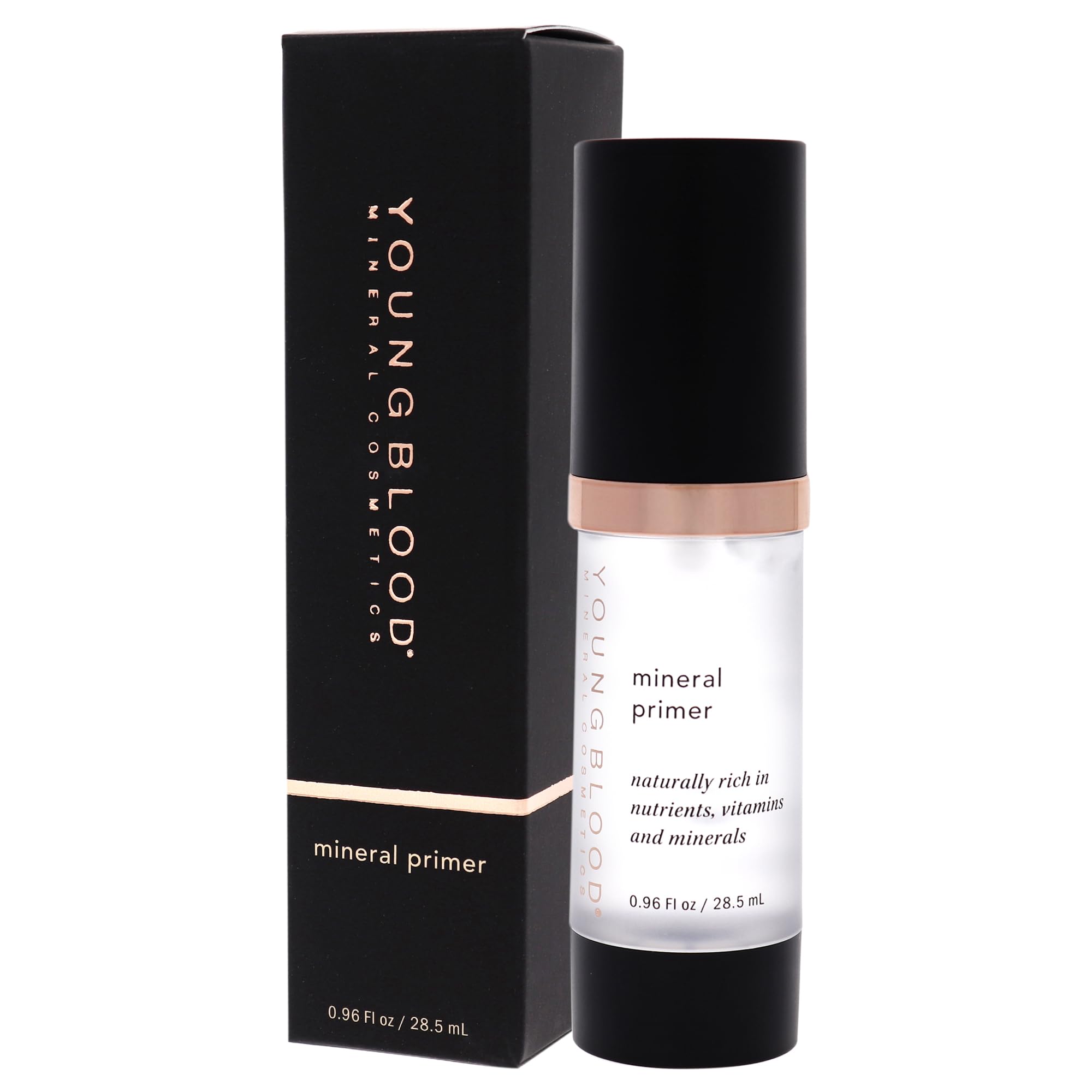 Youngblood Primer Minéral prépare la peau pour un rendu uniforme.
