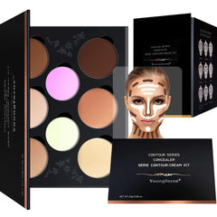 Youngfocus palette contour visage huit teintes, idéale pour sculpter les pommettes.