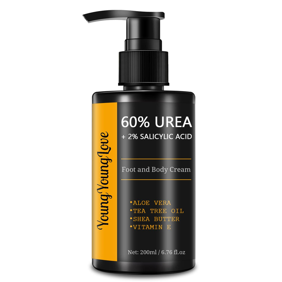 YOUNGYOUNGLOVE crème urée 60% pompe: hydratation efficace pour peaux sèches.