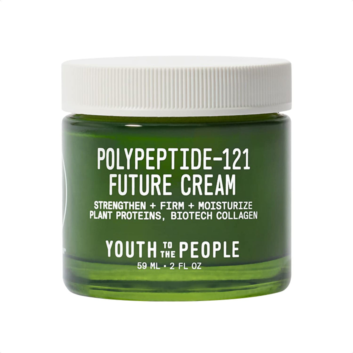 Youth To The People 121-Polypeptide Future Cream: flacon et hydratation durable pour peau sèche.