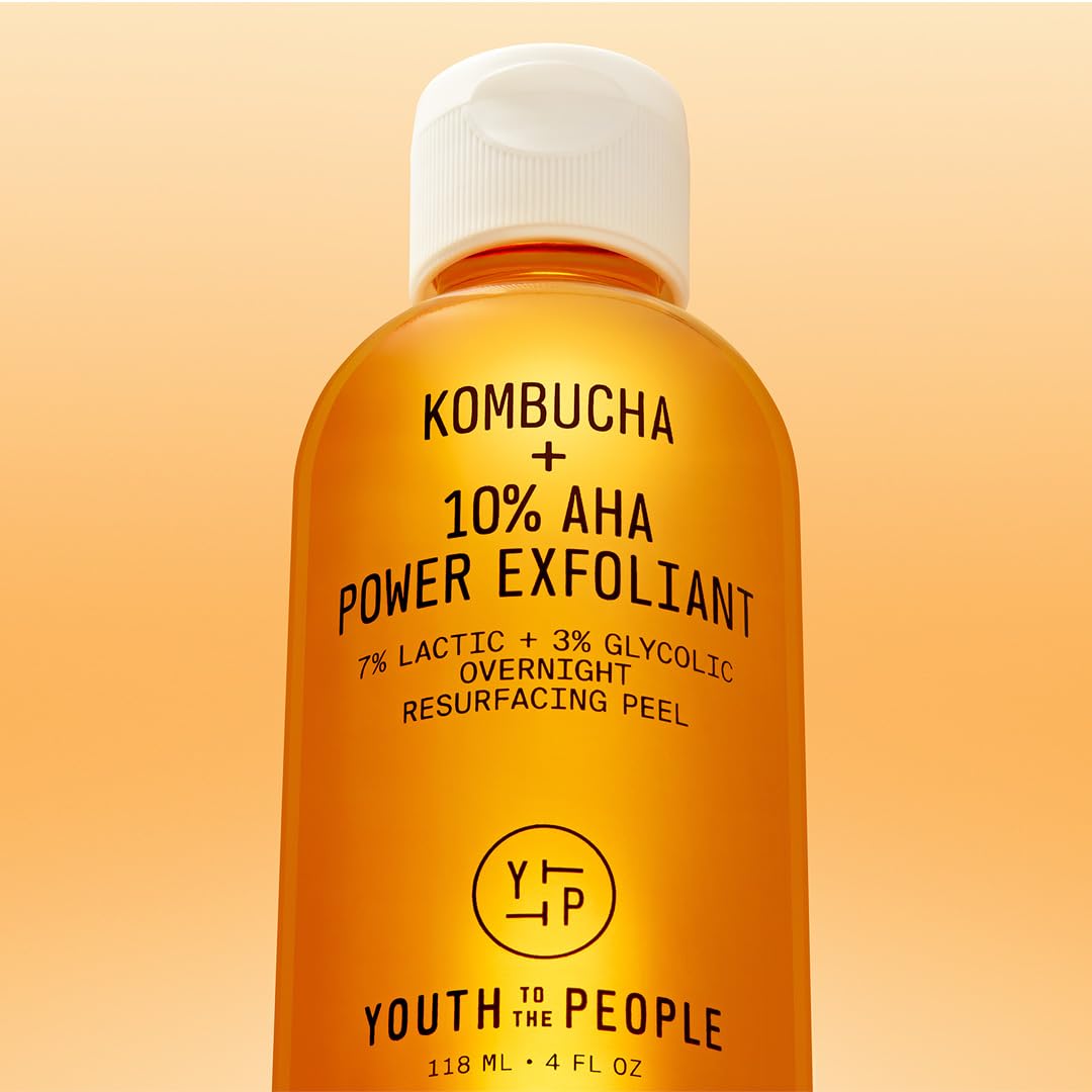 Kombucha AHA Youth To The People, fragrance-free, adaptée aux peaux sensibles.