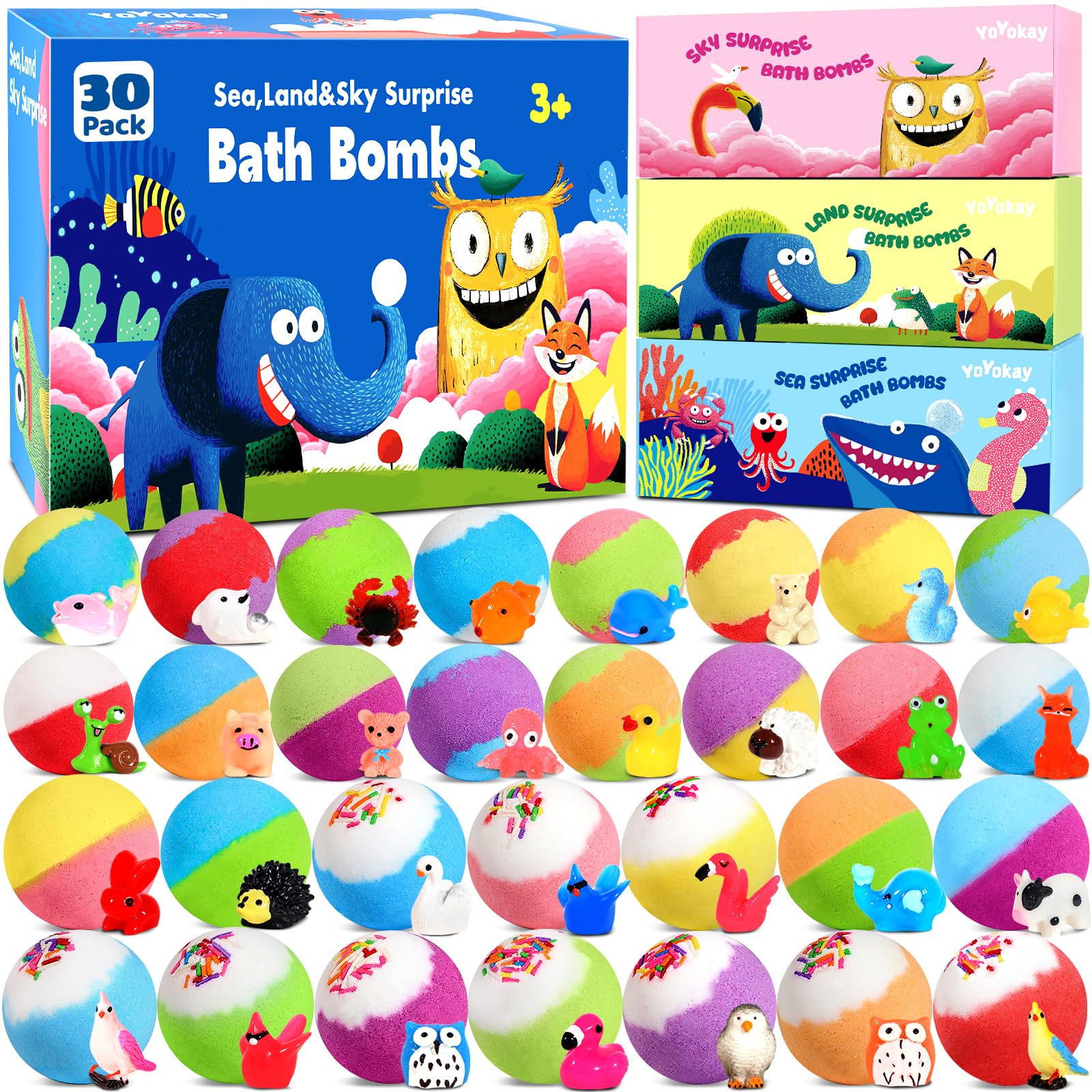 YoYokay bombes de bain ensemble avec surprises, moment ludique pour l'enfant.