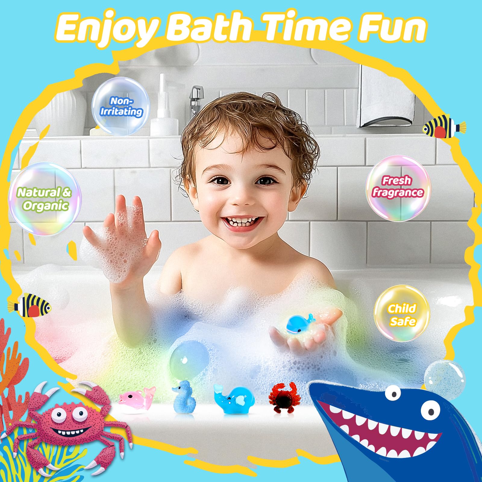 YoYokay bombe de bain terre avec animal, jeu éducatif.