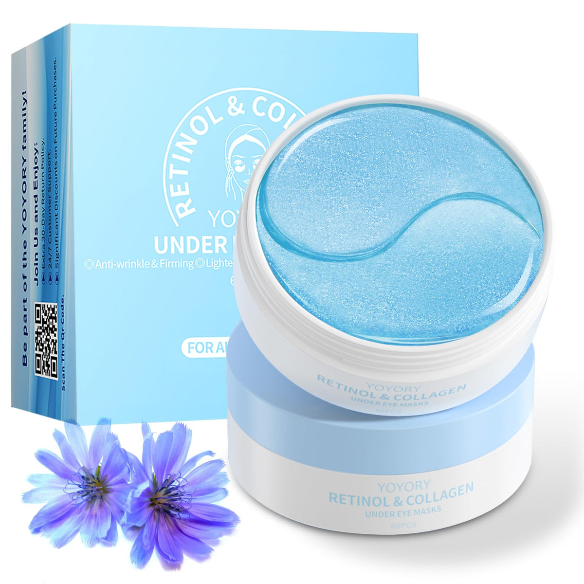 Patchs yeux YOYORY en hydrogel frais pour rafraîchir le regard.