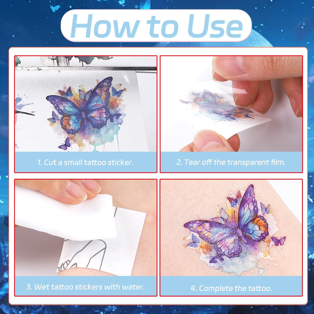 Application rapide des tatouages Yoyuspy sur la peau pour un look instantané.