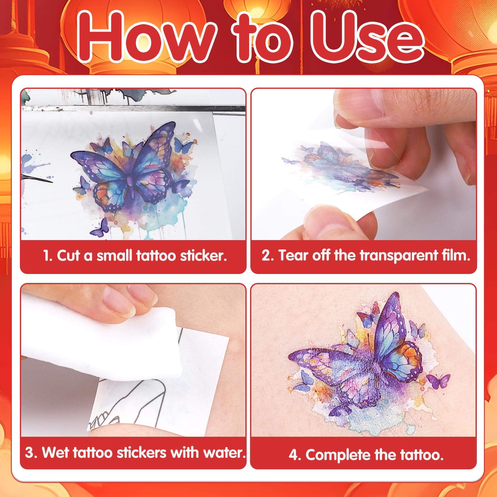 Yoyuspy tatouages temporaires – application rapide parfaite pour les fêtes