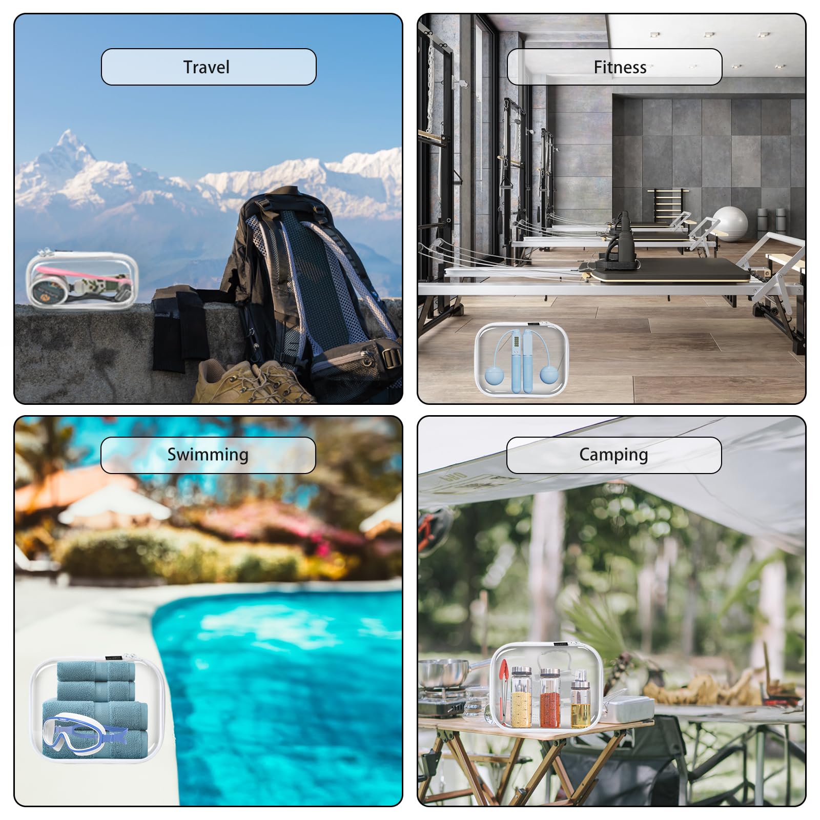 Boîte transparente YQBRAO pour petits accessoires de voyage
