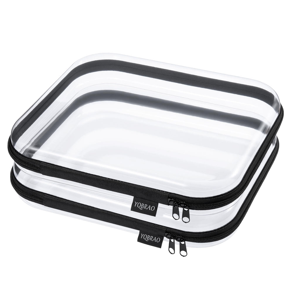 Étu i dur transparent YQBRAO avec fermeture zippée pour rangement rapide.