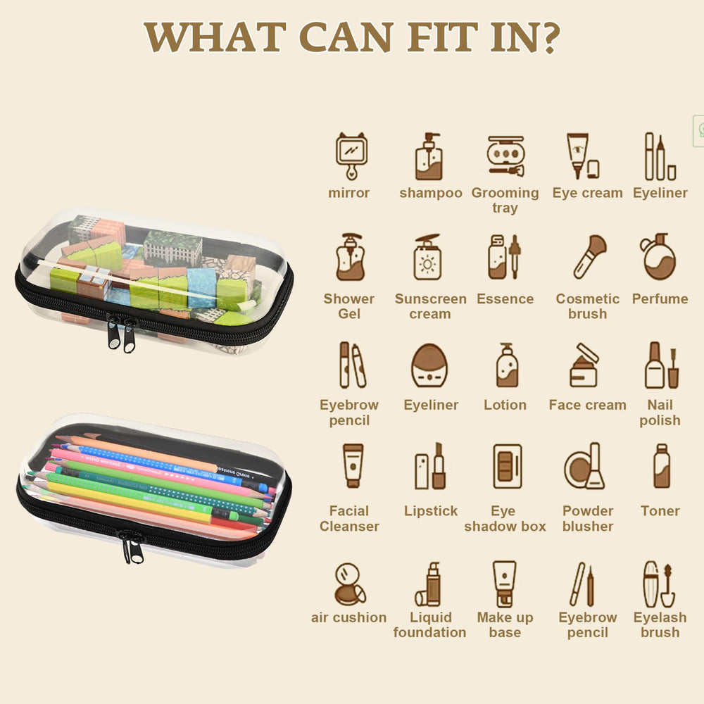 L'étui transparent YQBRAO convient comme trousse beauté fiable et légère.