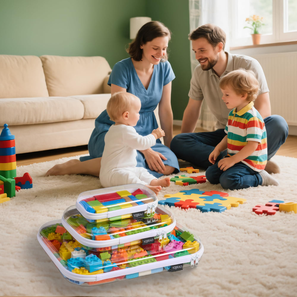 YQBRAO 6-pack d’étuis transparents, organisation pratique pour la maison et les voyages.