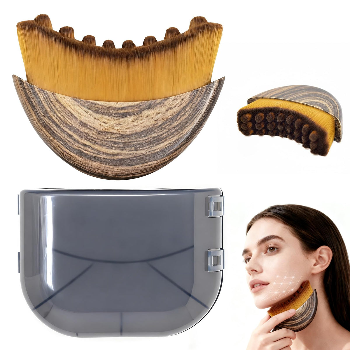 Brosse lymphatique visage Yqzjjjust, prise en main ergonomique facilitant le drainage