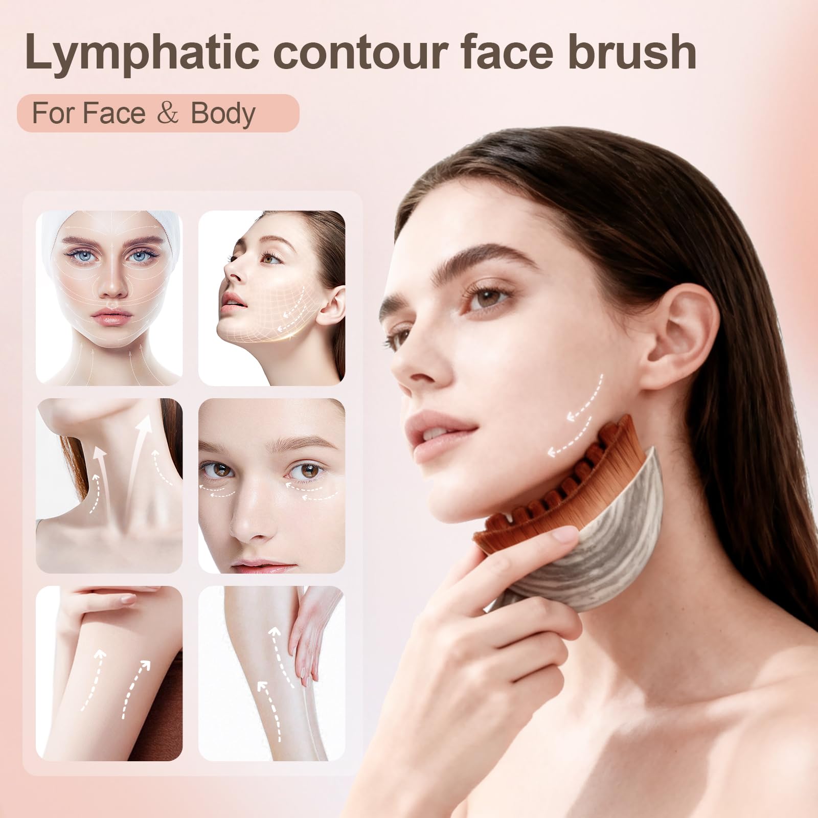 Conception contour visage Yqzjjjust, densité adaptée pour stimuler les canaux lymphatiques