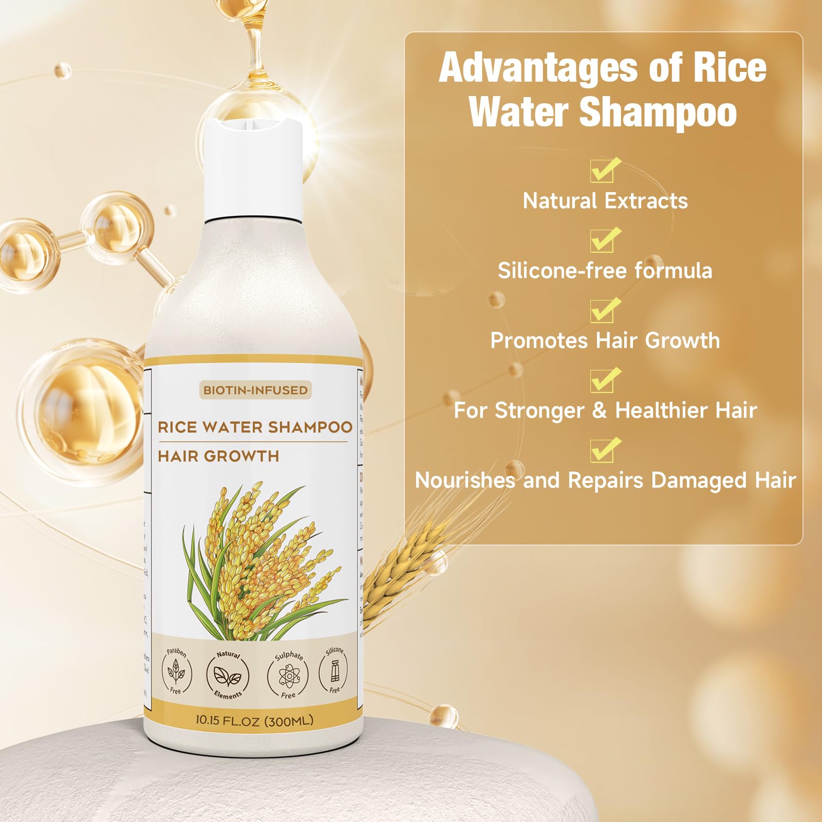 YSKWA riz-eau texture-cremeuse: texture riche qui masse et enveloppe les cheveux.