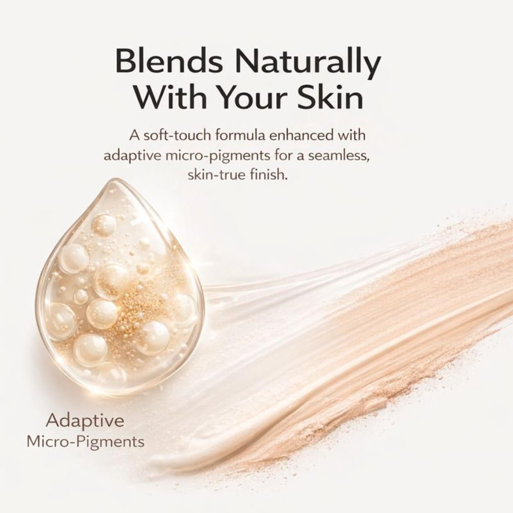 YTDJ foundation stick creates a dewy natural finish that enhances radiance.