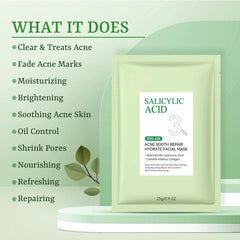 YTRAJU Masque anti-acne hydratant à l’acide hyaluronique pour peau sèche.