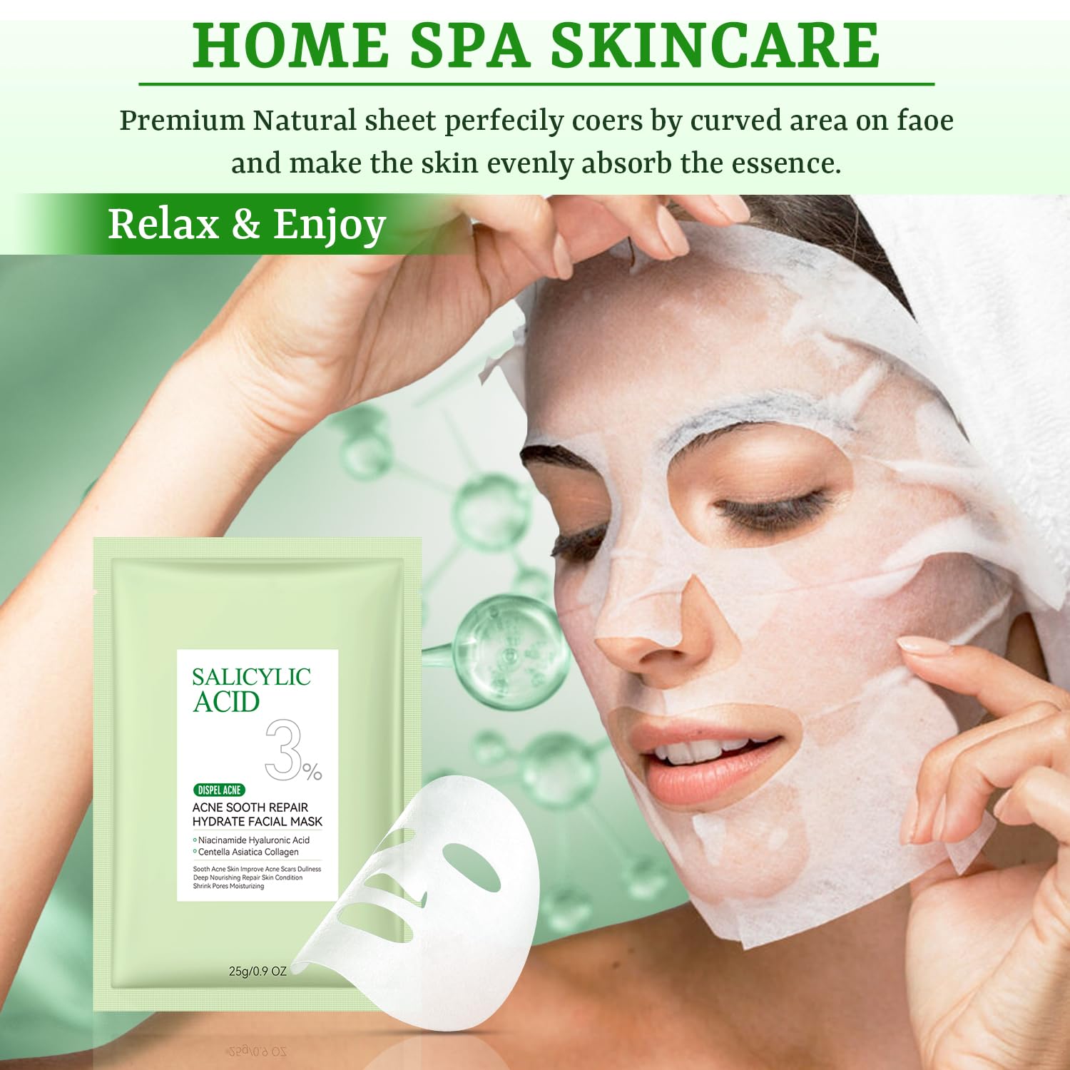 YTRAJU Masque anti-acné soin quotidien pour peau équilibrée.
