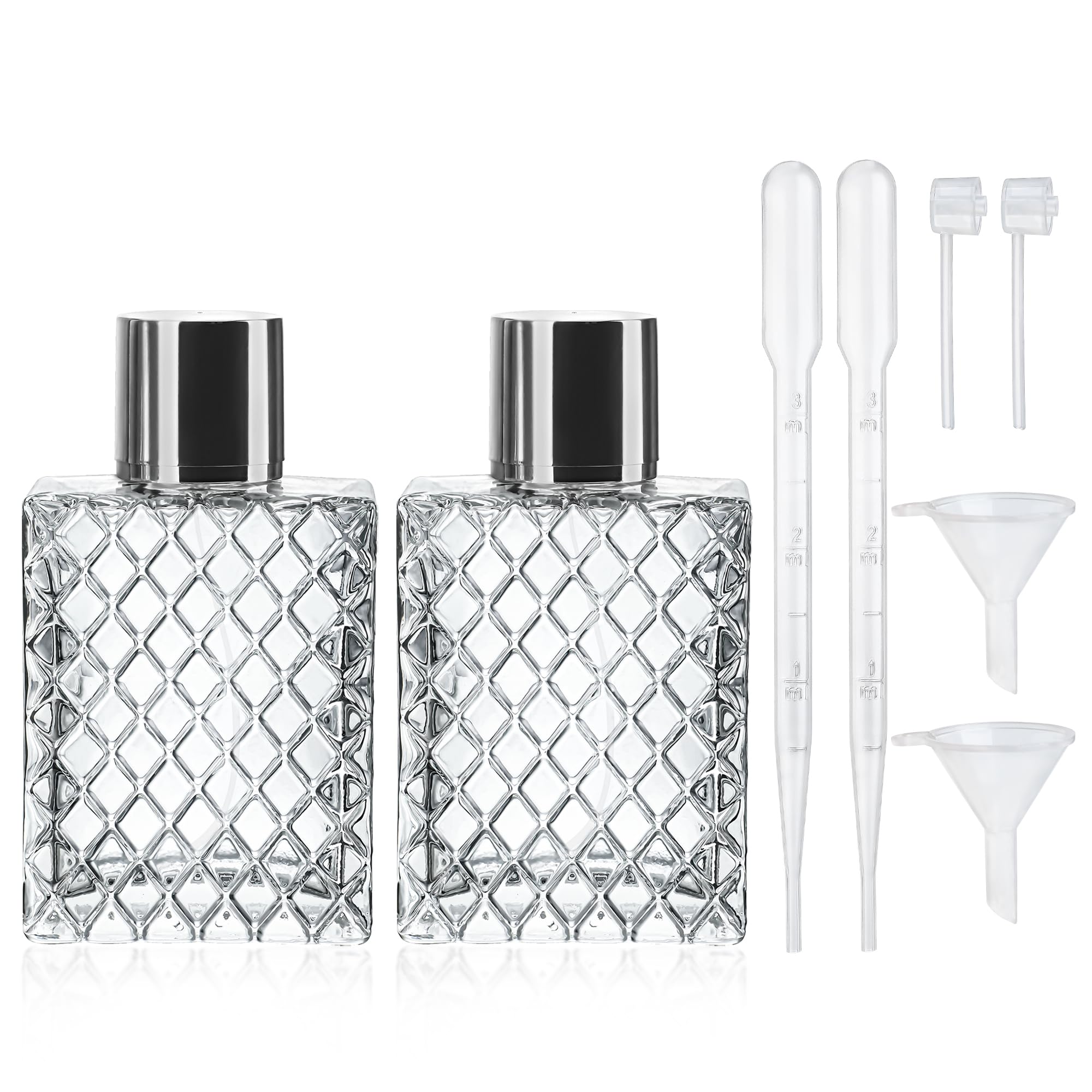 Bouteille vaporisateur en verre Yu Feng 100 ml, réutilisable pour parfums.