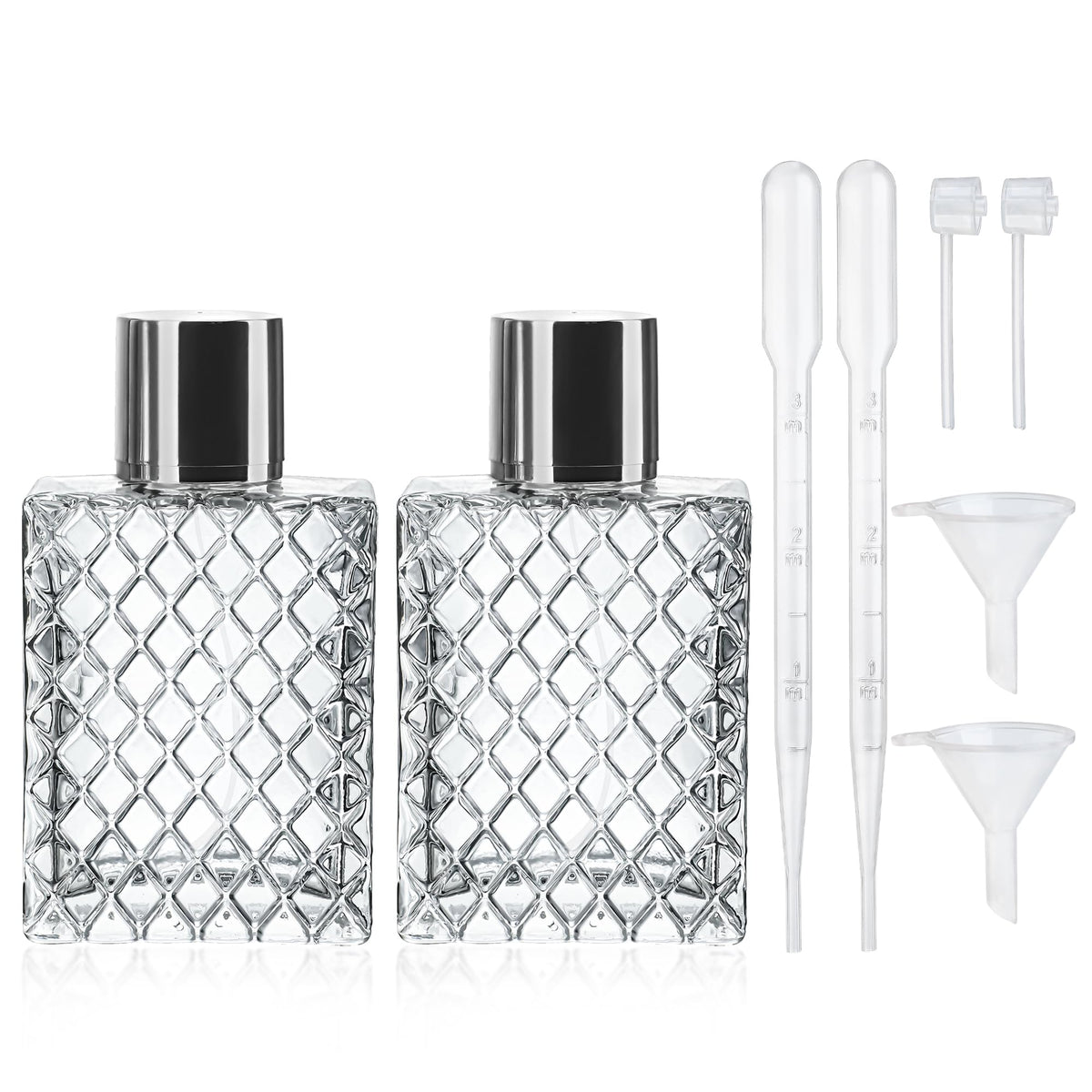 Bouteille vaporisateur en verre Yu Feng 100 ml, réutilisable pour parfums.